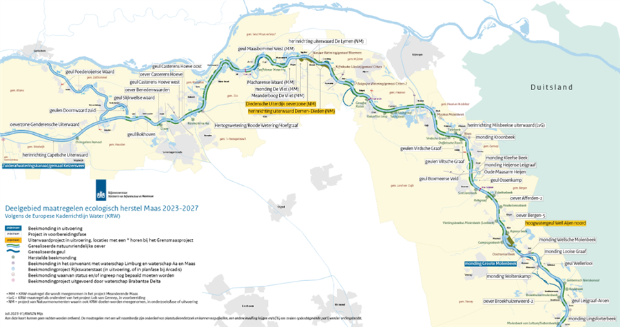 Bericht Planstudie Kaderrichtlijn Water Maas: waar staan we? bekijken